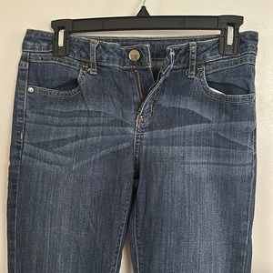 Straight leg dark wash jeans